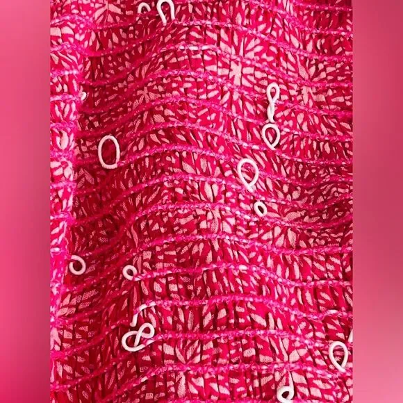 Anthropologie Banjanan Agatha Crop Top in Pink Size Large $185 - Picture 8 of 14